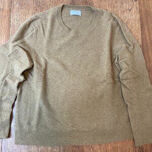 Calvin Klein Men's Wool Sweater - Large, Mustard